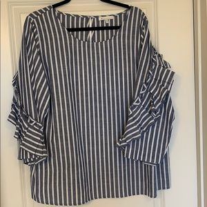 Ruffled sleeve blouse